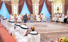  صاحب السمو الشيخ محمد بن راشد آل مكتوم - محمد بن زايد ومحمد بن راشد يتبادلان التهاني والتبريكات ...