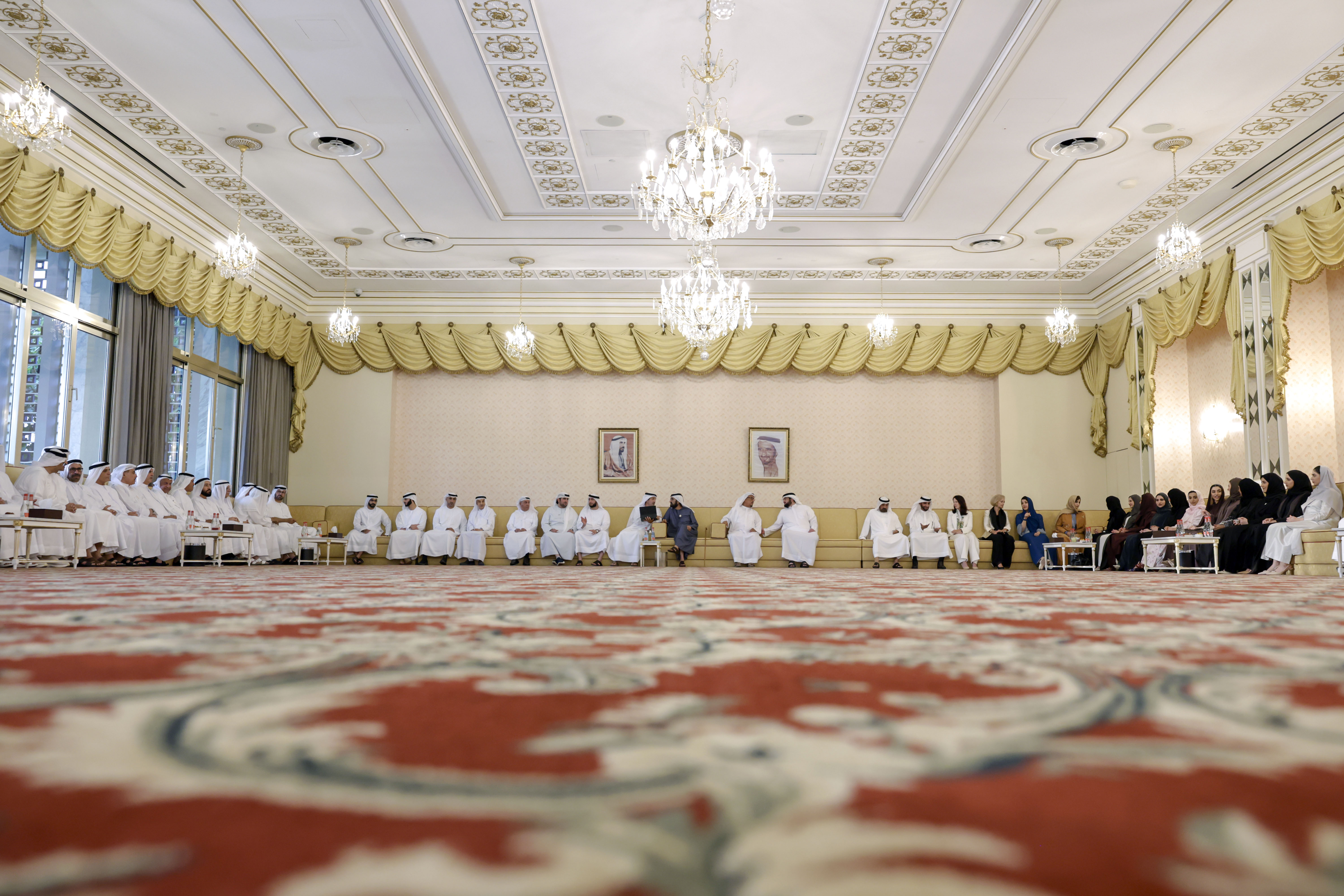 His Highness Sheikh Mohammed bin Rashid Al Maktoum - Mohammed bin Rashid meets with local dignitaries, businessmen, investors and senior officials at Union House in Dubai