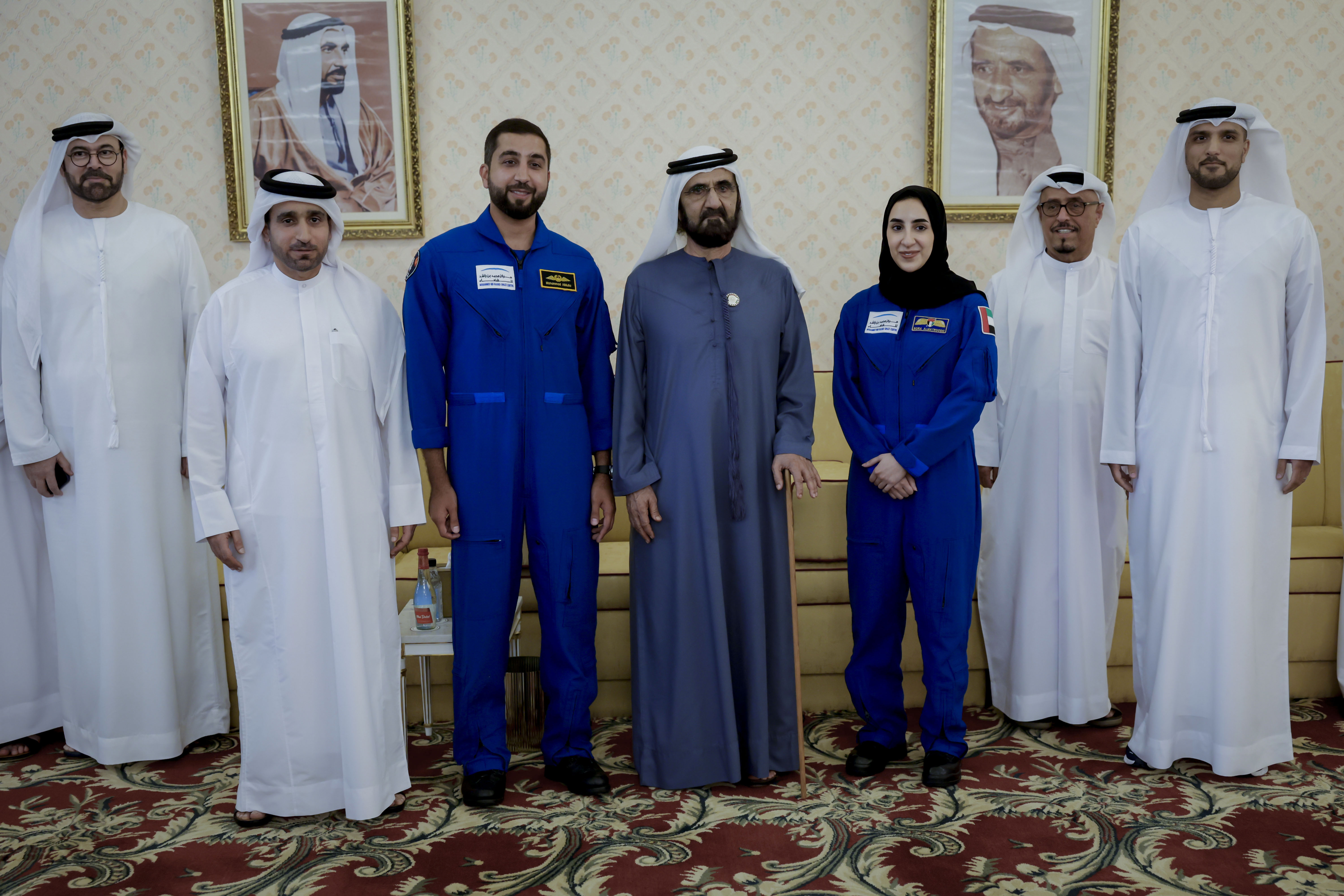 His Highness Sheikh Mohammed bin Rashid Al Maktoum - Mohammed bin Rashid meets with MBRSC team, reviews preparations for MBZ-SAT launch
