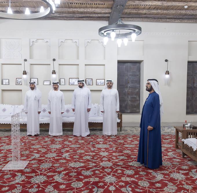His Highness Sheikh Mohammed bin Rashid Al Maktoum - Mohammed bin Rashid presides over swearing-in ceremony of eight new judges at Dubai Courts