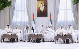 His Highness Sheikh Mohammed bin Rashid Al Maktoum - UAE President receives Rulers of Emirates, Crown Princes, ...
