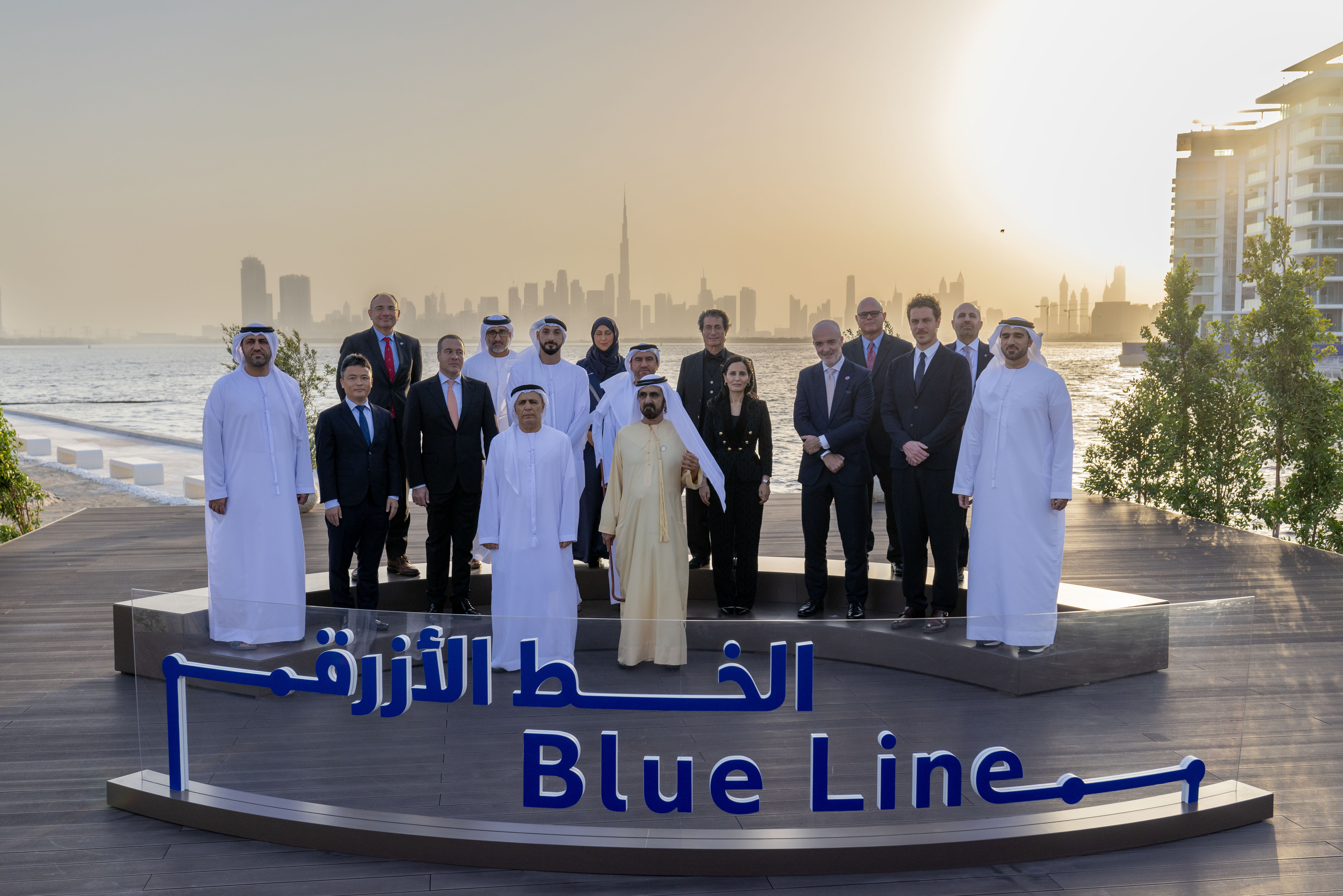His Highness Sheikh Mohammed bin Rashid Al Maktoum - Mohammed bin Rashid lays foundation stone for Dubai Metro Blue Line