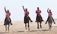  صاحب السمو الشيخ محمد بن راشد آل مكتوم-أخبار-محمد بن راشد وملك البحرين يشهدان تتويج حمد بن دلموك آل مكتوم بطلاً لسباق كأس الخليج للقدرة في البحرين