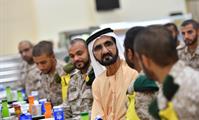  صاحب السمو الشيخ محمد بن راشد آل مكتوم-أخبار-محمد بن راشد يشارك مجندي الخدمة الوطنية طعام الإفطار