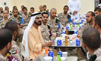  صاحب السمو الشيخ محمد بن راشد آل مكتوم-أخبار-محمد بن راشد يشارك مجندي الخدمة الوطنية طعام الإفطار