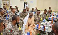  صاحب السمو الشيخ محمد بن راشد آل مكتوم-أخبار-محمد بن راشد يشارك مجندي الخدمة الوطنية طعام الإفطار