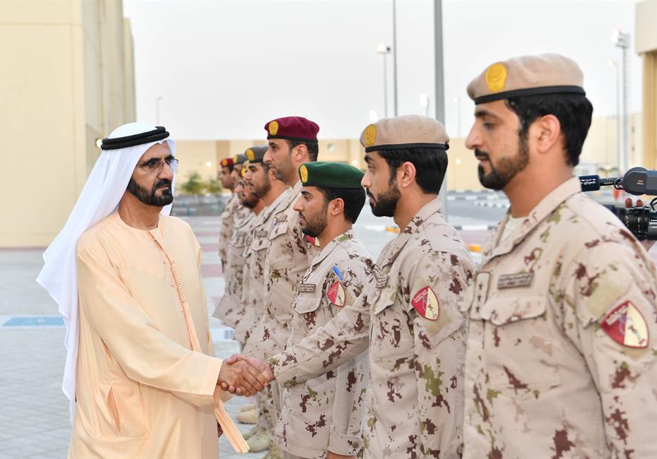  صاحب السمو الشيخ محمد بن راشد آل مكتوم-أخبار-محمد بن راشد يشارك مجندي الخدمة الوطنية طعام الإفطار