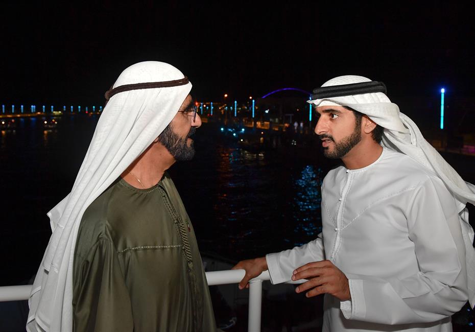 صاحب السمو الشيخ محمد بن راشد آل مكتوم-أخبار-محمد بن راشد يفتتح قناة دبي المائية بتكلفة إجمالية 3.7 مليار درهم وطول 12 كيلومتراً