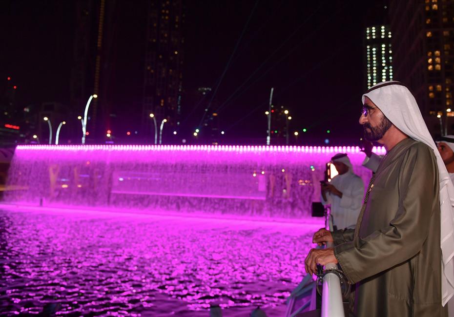  صاحب السمو الشيخ محمد بن راشد آل مكتوم-أخبار-محمد بن راشد يفتتح قناة دبي المائية بتكلفة إجمالية 3.7 مليار درهم وطول 12 كيلومتراً