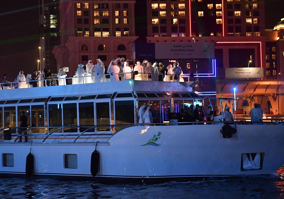  صاحب السمو الشيخ محمد بن راشد آل مكتوم-أخبار-محمد بن راشد يفتتح قناة دبي المائية بتكلفة إجمالية 3.7 مليار درهم وطول 12 كيلومتراً