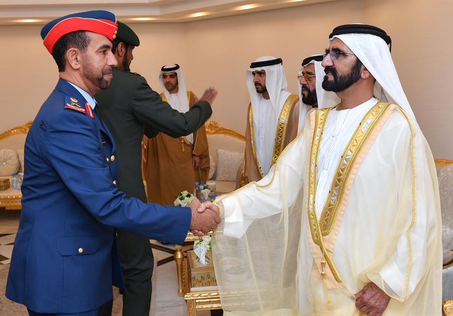  صاحب السمو الشيخ محمد بن راشد آل مكتوم-أخبار-محمد بن راشد يشهد تخريج دورة المرشحين الطيارين والجويين في كلية خليفة بن زايد الجوية