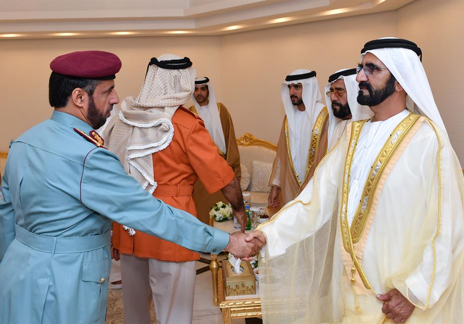 صاحب السمو الشيخ محمد بن راشد آل مكتوم-أخبار-محمد بن راشد يشهد تخريج دورة المرشحين الطيارين والجويين في كلية خليفة بن زايد الجوية