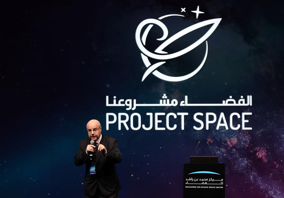  صاحب السمو الشيخ محمد بن راشد آل مكتوم-أخبار-محمد بن راشد يشهد المحاضرة الاولى في سلسلة فعاليات منتدى الفضاء مشروعنا