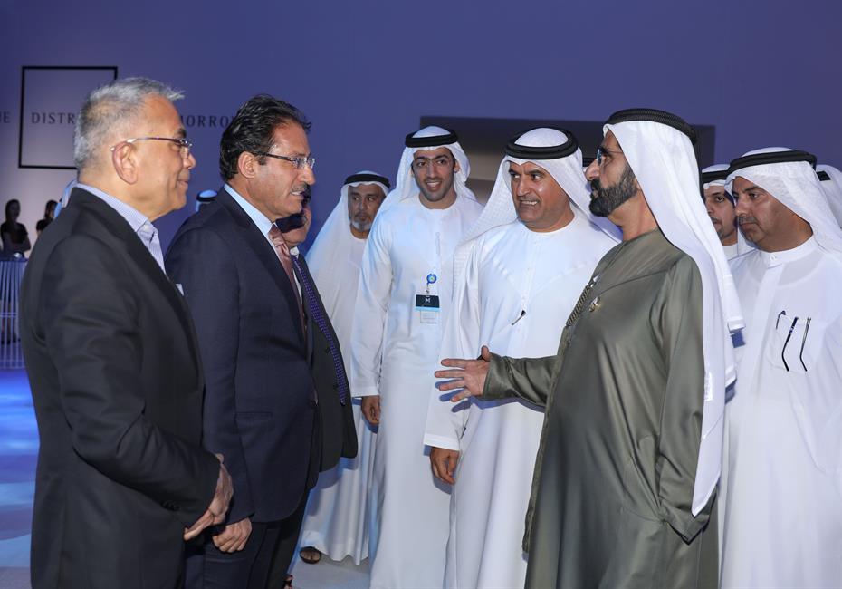 His Highness Sheikh Mohammed bin Rashid Al Maktoum-News-Mohammed bin Rashid lays foundation stone of Meydan One Mall