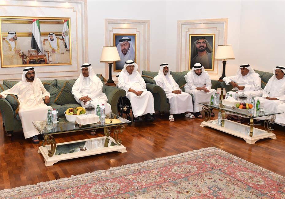  صاحب السمو الشيخ محمد بن راشد آل مكتوم-أخبار-محمد بن راشد يعزي في وفاة شيخة بنت عبدالله بن كلبان