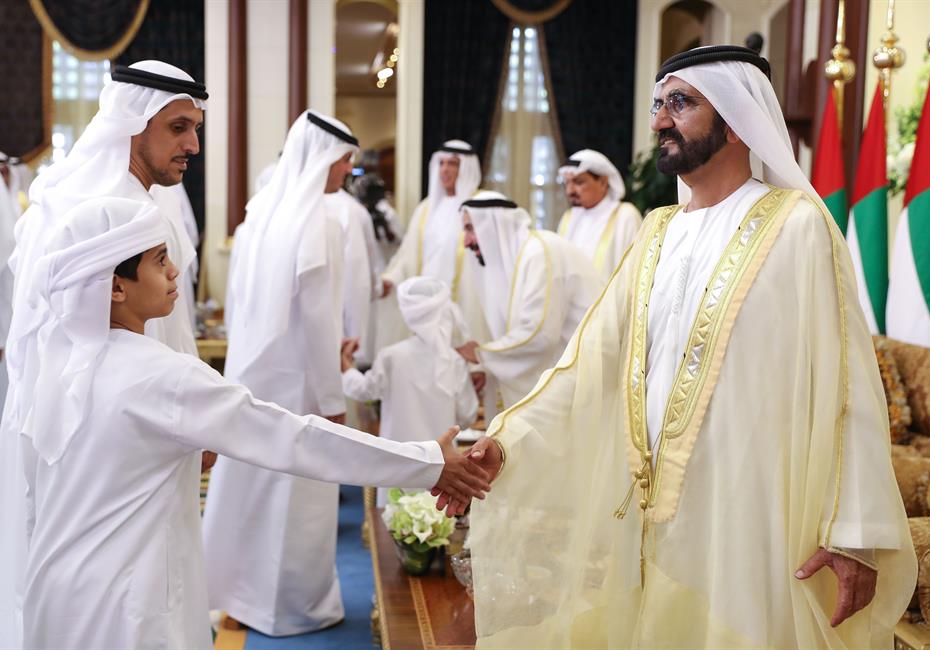 His Highness Sheikh Mohammed bin Rashid Al Maktoum-News-Mohammed bin Rashid, Mohamed Bin Zayed receive Rulers on Eid Al Fitr