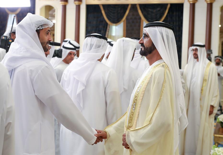 His Highness Sheikh Mohammed bin Rashid Al Maktoum-News-Mohammed bin Rashid, Mohamed Bin Zayed receive Rulers on Eid Al Fitr