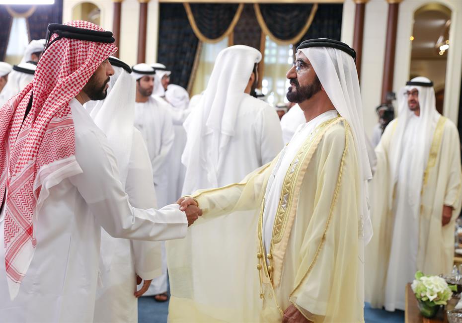 His Highness Sheikh Mohammed bin Rashid Al Maktoum-News-Mohammed bin Rashid, Mohamed Bin Zayed receive Rulers on Eid Al Fitr