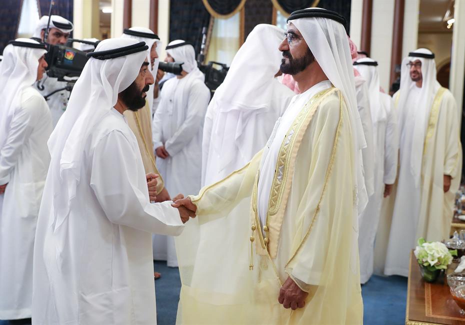 His Highness Sheikh Mohammed bin Rashid Al Maktoum-News-Mohammed bin Rashid, Mohamed Bin Zayed receive Rulers on Eid Al Fitr