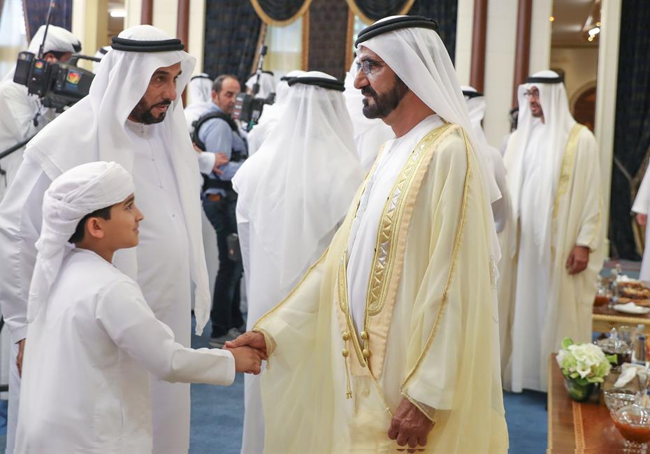 His Highness Sheikh Mohammed bin Rashid Al Maktoum-News-Mohammed bin Rashid, Mohamed Bin Zayed receive Rulers on Eid Al Fitr