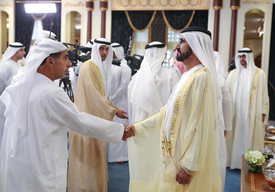 His Highness Sheikh Mohammed bin Rashid Al Maktoum-News-Mohammed bin Rashid, Mohamed Bin Zayed receive Rulers on Eid Al Fitr