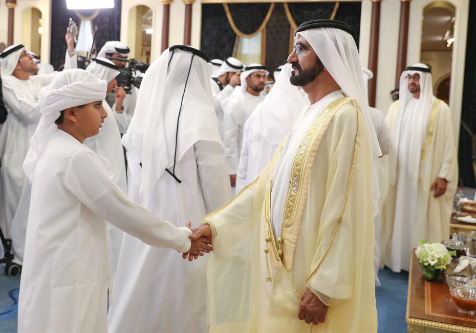 His Highness Sheikh Mohammed bin Rashid Al Maktoum-News-Mohammed bin Rashid, Mohamed Bin Zayed receive Rulers on Eid Al Fitr