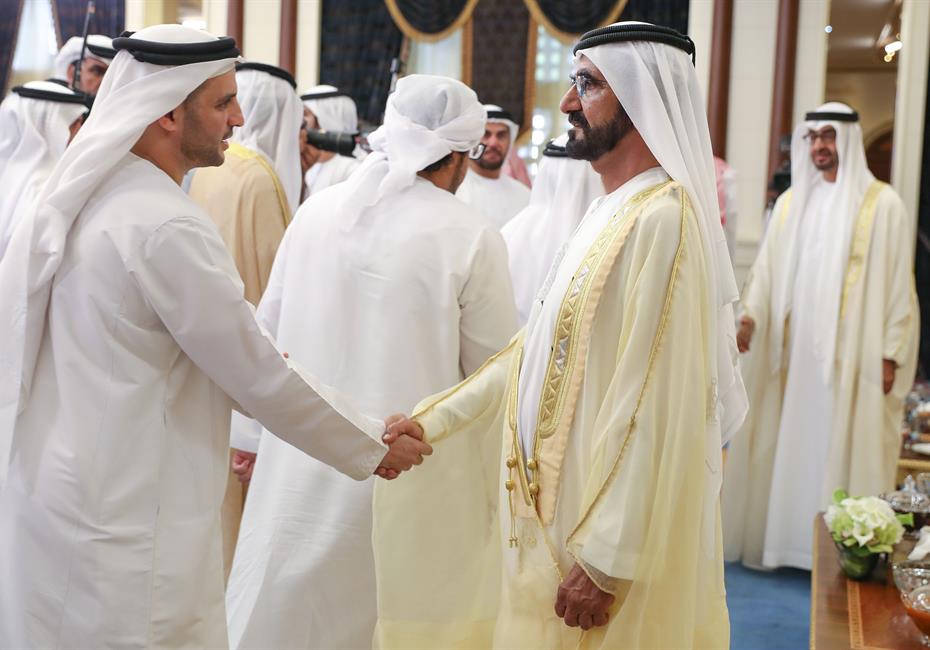 His Highness Sheikh Mohammed bin Rashid Al Maktoum-News-Mohammed bin Rashid, Mohamed Bin Zayed receive Rulers on Eid Al Fitr