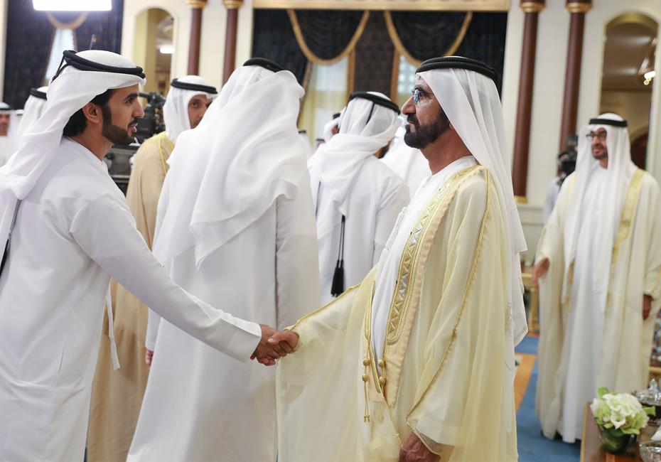 His Highness Sheikh Mohammed bin Rashid Al Maktoum-News-Mohammed bin Rashid, Mohamed Bin Zayed receive Rulers on Eid Al Fitr