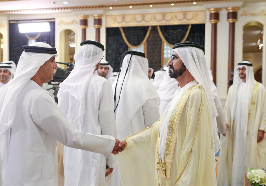 His Highness Sheikh Mohammed bin Rashid Al Maktoum-News-Mohammed bin Rashid, Mohamed Bin Zayed receive Rulers on Eid Al Fitr