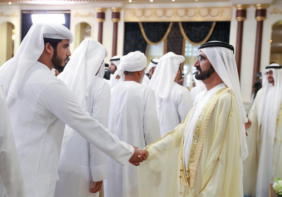 His Highness Sheikh Mohammed bin Rashid Al Maktoum-News-Mohammed bin Rashid, Mohamed Bin Zayed receive Rulers on Eid Al Fitr
