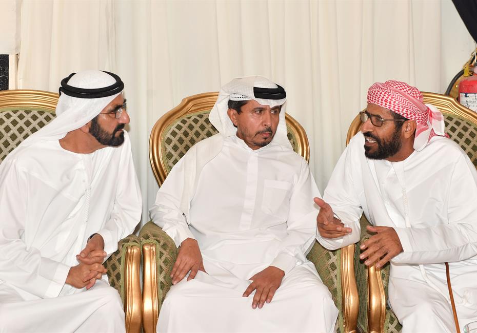  صاحب السمو الشيخ محمد بن راشد آل مكتوم-أخبار-محمد بن راشد يعزّي في وفاة سعيد بالحب العامري