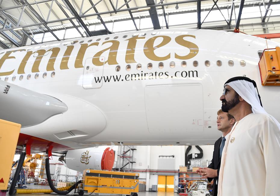 His Highness Sheikh Mohammed bin Rashid Al Maktoum-News-Mohammed bin Rashid tours Airbus Plant in Hamburg