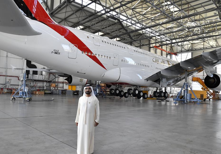 His Highness Sheikh Mohammed bin Rashid Al Maktoum-News-Mohammed bin Rashid tours Airbus Plant in Hamburg