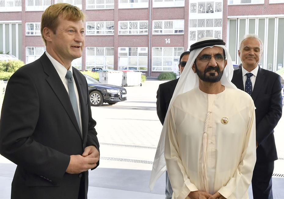 His Highness Sheikh Mohammed bin Rashid Al Maktoum-News-Mohammed bin Rashid tours Airbus Plant in Hamburg