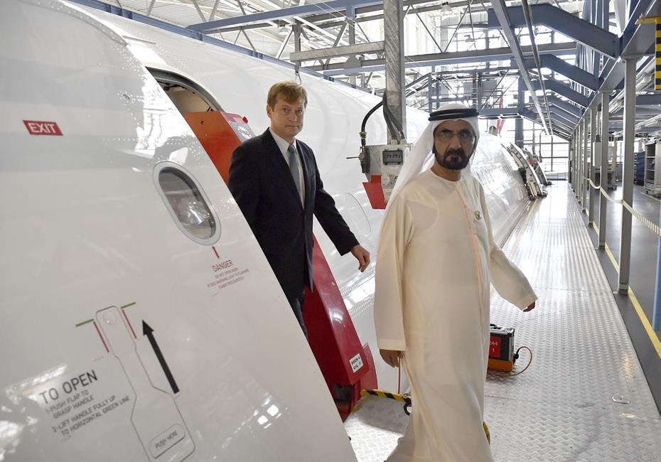 His Highness Sheikh Mohammed bin Rashid Al Maktoum-News-Mohammed bin Rashid tours Airbus Plant in Hamburg