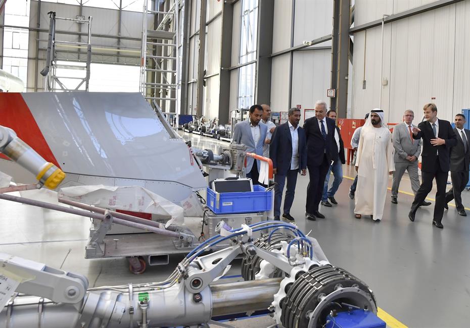 His Highness Sheikh Mohammed bin Rashid Al Maktoum-News-Mohammed bin Rashid tours Airbus Plant in Hamburg