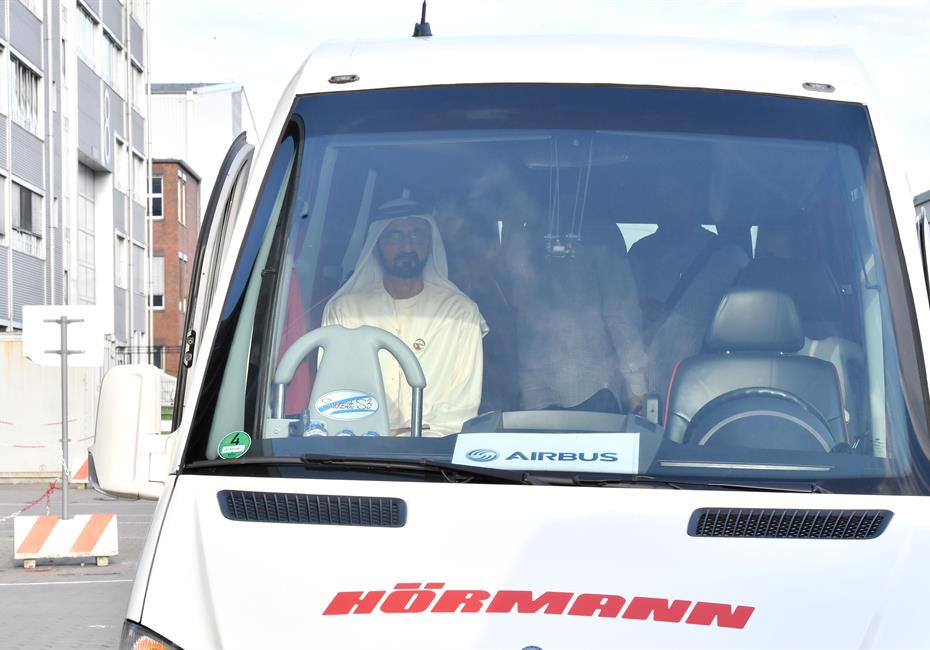 His Highness Sheikh Mohammed bin Rashid Al Maktoum-News-Mohammed bin Rashid tours Airbus Plant in Hamburg