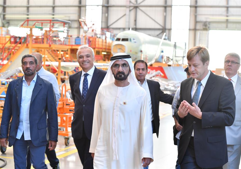 His Highness Sheikh Mohammed bin Rashid Al Maktoum-News-Mohammed bin Rashid tours Airbus Plant in Hamburg