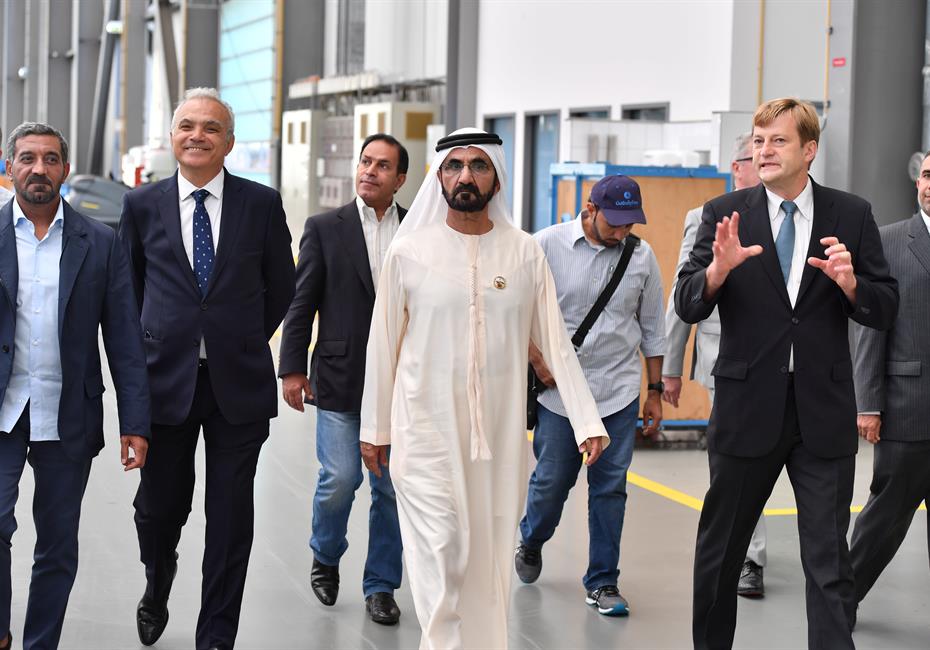 His Highness Sheikh Mohammed bin Rashid Al Maktoum-News-Mohammed bin Rashid tours Airbus Plant in Hamburg