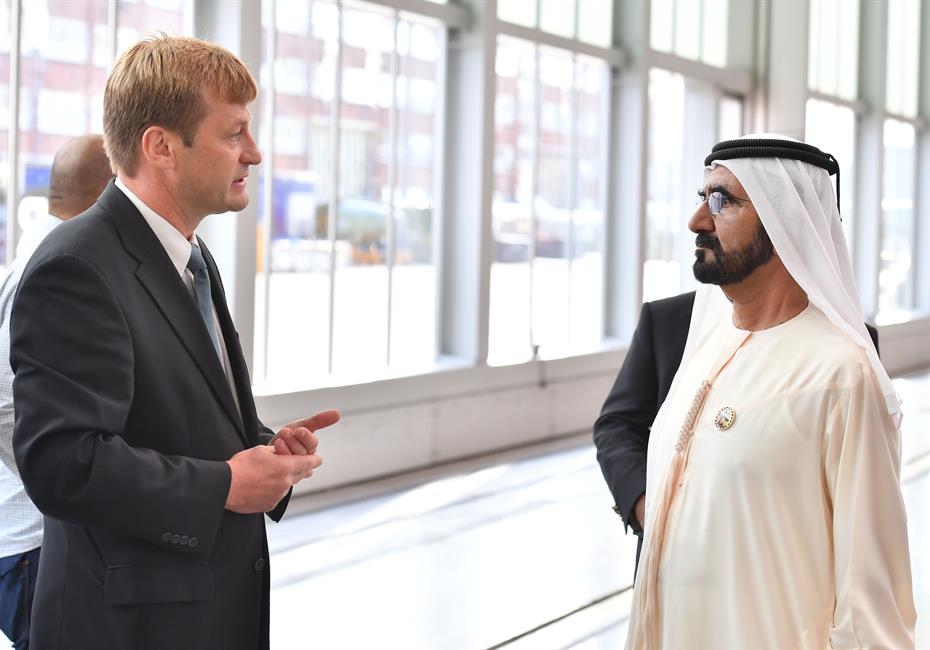 His Highness Sheikh Mohammed bin Rashid Al Maktoum-News-Mohammed bin Rashid tours Airbus Plant in Hamburg