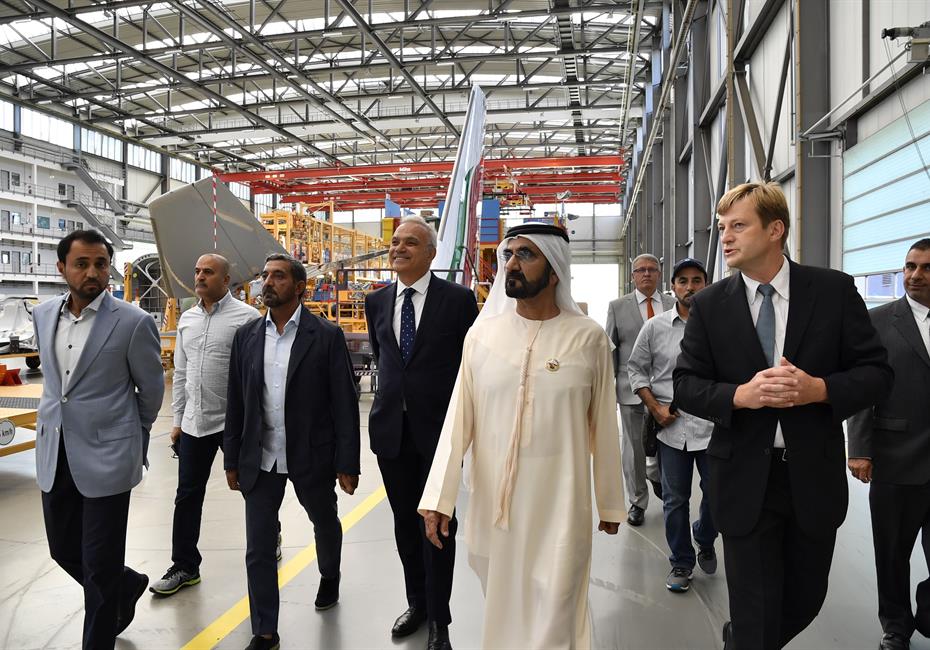 His Highness Sheikh Mohammed bin Rashid Al Maktoum-News-Mohammed bin Rashid tours Airbus Plant in Hamburg