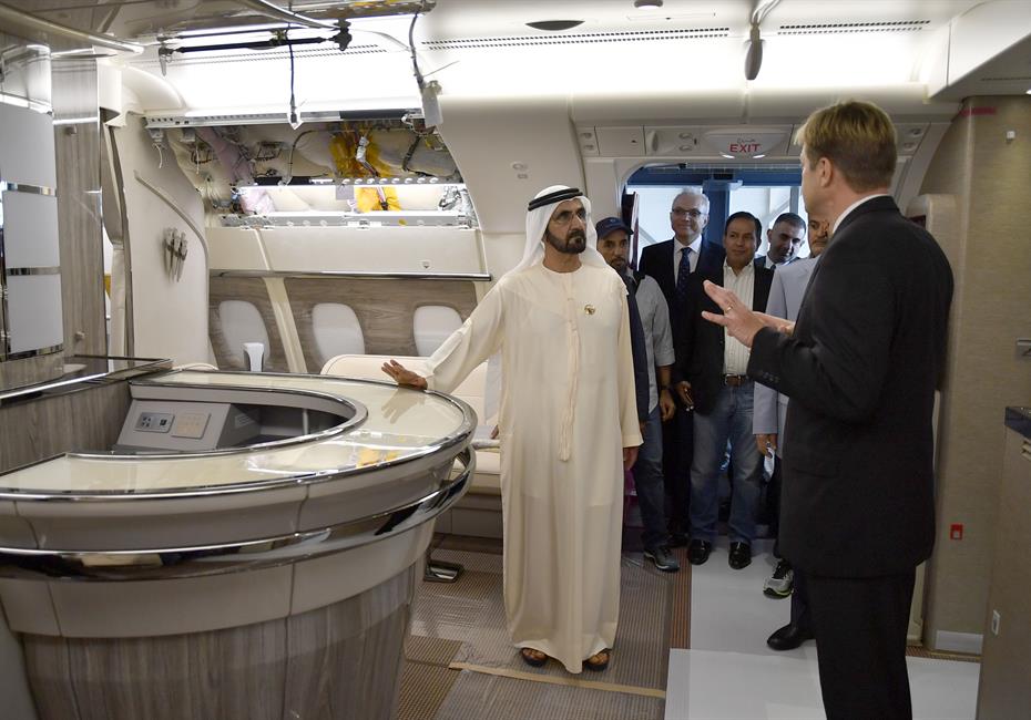 His Highness Sheikh Mohammed bin Rashid Al Maktoum-News-Mohammed bin Rashid tours Airbus Plant in Hamburg