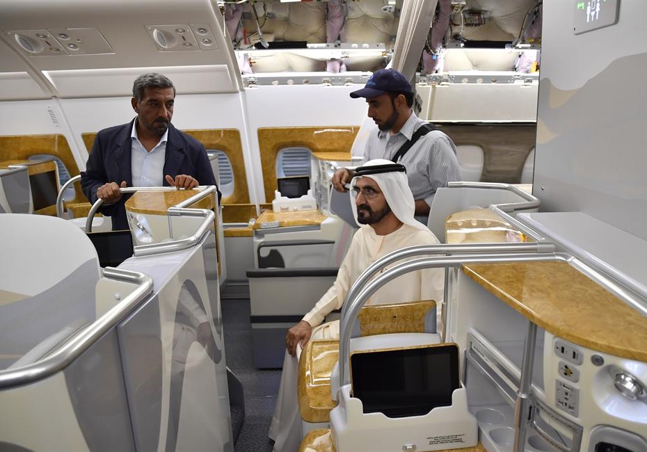 His Highness Sheikh Mohammed bin Rashid Al Maktoum-News-Mohammed bin Rashid tours Airbus Plant in Hamburg