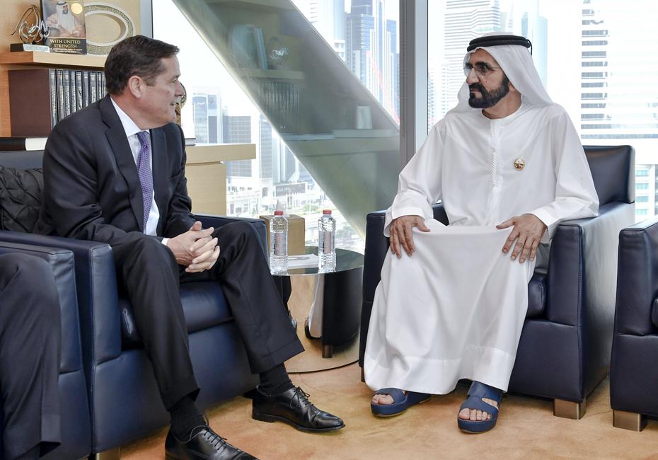 His Highness Sheikh Mohammed bin Rashid Al Maktoum-News-Mohammed bin Rashid receives Chairman of Standard Chartered and CEO of Barclays Bank