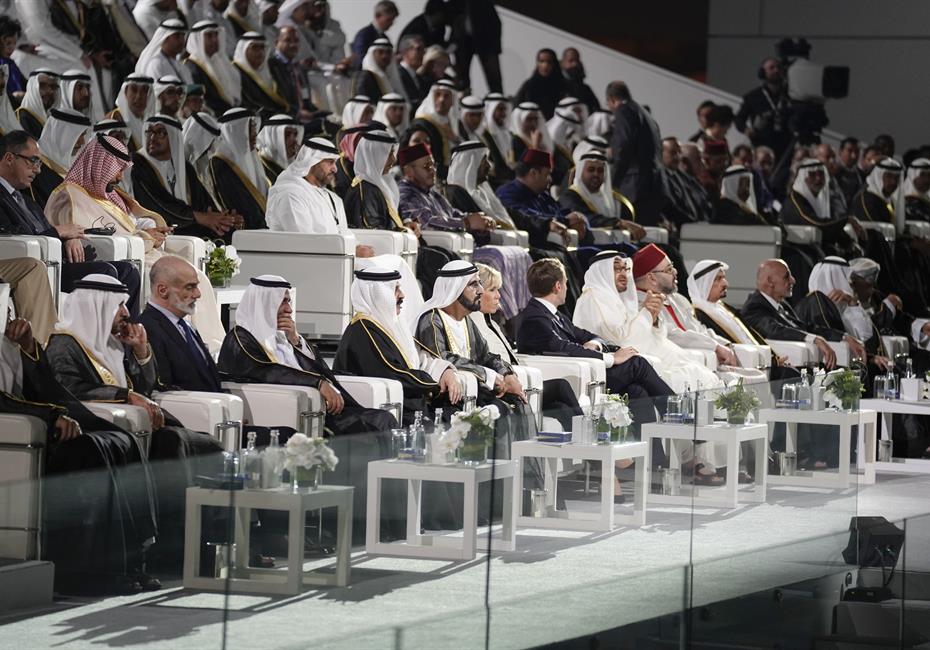  صاحب السمو الشيخ محمد بن راشد آل مكتوم-أخبار-محمد بن راشد ومحمد بن زايد والرئيس الفرنسي يفتتحون متحف اللوفر أبوظبي