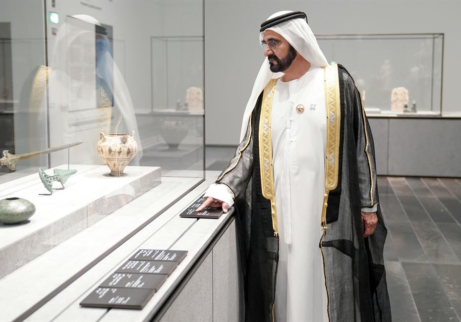  صاحب السمو الشيخ محمد بن راشد آل مكتوم-أخبار-محمد بن راشد ومحمد بن زايد والرئيس الفرنسي يفتتحون متحف اللوفر أبوظبي