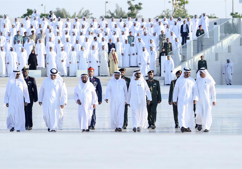 His Highness Sheikh Mohammed bin Rashid Al Maktoum-News-VP, Abu Dhabi Crown Prince and Rulers of Emirates attend Commemoration Day event in Abu Dhabi