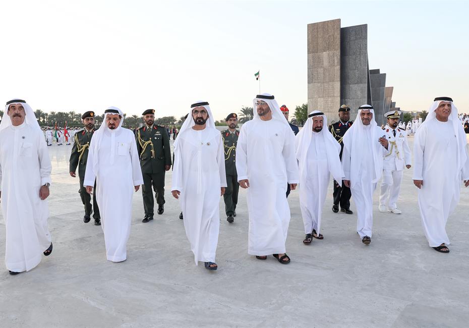 His Highness Sheikh Mohammed bin Rashid Al Maktoum-News-VP, Abu Dhabi Crown Prince and Rulers of Emirates attend Commemoration Day event in Abu Dhabi