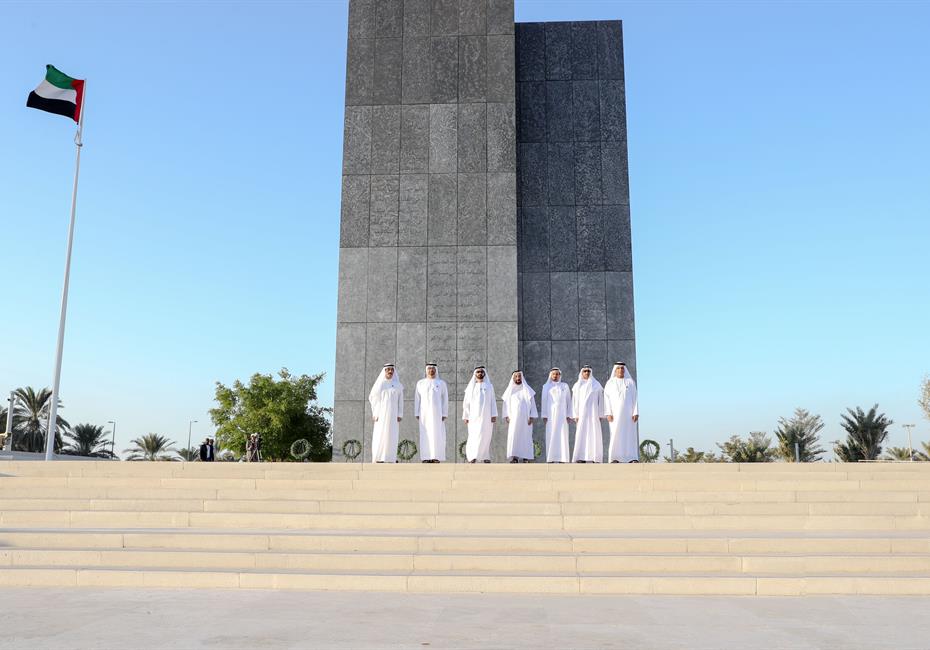 His Highness Sheikh Mohammed bin Rashid Al Maktoum-News-VP, Abu Dhabi Crown Prince and Rulers of Emirates attend Commemoration Day event in Abu Dhabi