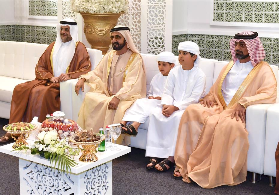 His Highness Sheikh Mohammed bin Rashid Al Maktoum-News-Mohammed bin Rashid, Saud bin Saqr, Crown Princes attend Al Maktoum wedding